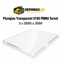 Plexiglas transparent 0100 PMMA turnat 3 x 2050 x 3050 mm